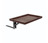 Qiydia Fold Down Bedside Shelf for Bed, Bamboo Bed Side Clip-on Tray Fits a Laptop, Books, and Drink, Floating Nightstand, Bedside Storage Tray for Dorm Room, Small Spaces (22x33cm(8x13inch), Walnut)