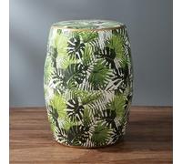 Qiydia Hand-painted Floral Bird Ceramic Drum Stool, Paintings Drum Stool Side Table Decorative Garden Stool, Shoe Changing Stool for Living Room, Balcony, Garden, J