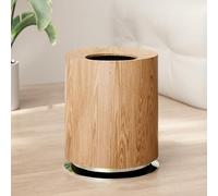 Qiydia Plastic Trash Can, Garbage Bin Large Capacity Waste Bin with Removable Inner Bucket, Household Open Top without Lid Toilet Paper Basket for Bedroom Bathroom Kitchen, Natural