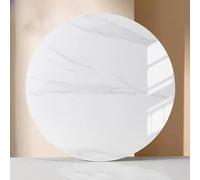 Qiydia Round Lazy Susan Dining Table, 360° Rotation Turntable Marble Sintered Stone Texture Serving Tray, Food Server Party Centerpieces for Kitchen, Restaurant(100cm/39, A)