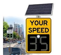 QIYFOZ 20"x27"/24"x35" Road Signs Radar Speed Signs Solar Powered Radar Feedback Sign, LED Speed Limit Radars Display with Snowflake Lights, Solar-Traffic Feedback Warning Board