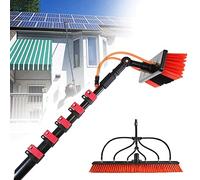 QIYFOZ 24FT Water Fed Pole Kit for Window & Solar Panel Cleaning, Telescopic Brush with Extension, Outdoor Use, Efficient & Lightweight, Perfect for Hard-to-Reach Areas