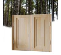 QIYFOZ 28 32 36 47" Saloon Doors Swinging Half Doors Cafe Partition Door Two-Way Open/Auto Close Interior Porch Swing Door Include All Hinges(Wood,110x90cm/43.3x35.4in)