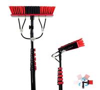 QIYFOZ Extendable Window Cleaning Kit - Telescopic Aluminium Pole, Water Fed Brush, Long Reach Cleaner for Windows, Solar Panels, Roofs - Professional Cleaning Equipment