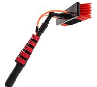 QIYFOZ Extendable Window Cleaning Pole Kit, 4-12M Water Fed Brush for Solar Panel Cleaning, 24Ft/7.2M Telescopic Pole, Ideal for High Windows and Photovoltaic Systems