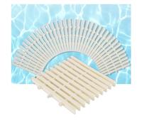 QIYFOZ Heavy Duty Swimming Pool Drainage Grille Grid Shower Outlet Filter Channel Grate Deck Splicable 25cm Width (Pack of 5)