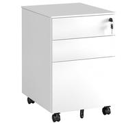 QIYFOZ Mobile Printer StandRolling File Cabinet with 3 Drawers for Home Office Metal UnderDeskfor Efficient Workspace Adjustable Height & Easy Mobility