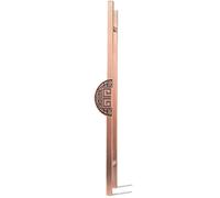 QIYFOZ Modern Entry Door Handle -40/60/80/100/120cm Long,Solid Aluminum Push Pull Door Handle for Apartment/Villa/Office Glass Doors/Wooden Door,Red Copper-100cm/39.4in