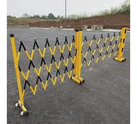 QIYFOZ Retractable Crowd Control Barrier with Casters Expandable Safety Fence for Flexible Traffic Management Yellow and Black 1.2x4m