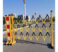 QIYFOZ Retractable Traffic Barricade - Expandable Mobile Safety Barrier Gate Folding Door Design for Events Crowd Control & Traffic Management Metal Construction
