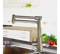 QIYFOZ Stainless Steel Pull-Down Kitchen Faucet with Dual Function Extendable Design Water Filtration Hot & Cold Mixer Tap for Modern Kitchen Sink Upgrade