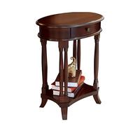 QIYFOZ Telephone Table, American Side Table,Double Column Shape End Tables Living Room,Side Table with Storage Shelf,Sofa & Console Tables,Telephone Tables