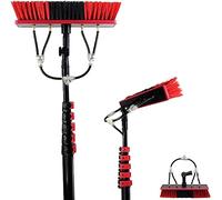 QIYFOZ Telescopic Water Fed Brush 3.6-11m | Window Cleaner Pole for Solar Panels & Roofs | 24FT/7.2M Cleaning Tool for Effective Photovoltaic Maintenance