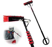 QIYFOZ Telescopic Water Fed Window Cleaning Brush Kit - 24FT/7.2M Extendable Tool for Solar Panel & Window Glass Cleaning, 55cm Brush Head for Easy Reach & Streak-Free Shine