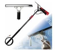 QIYFOZ Telescopic Water Fed Window Cleaning Pole Kit - 24FT/7.2M with Brush, Hose Spray, and Scraper - Ideal for Solar Panel and Outdoor Cleaning Tools