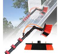 QIYFOZ Water Fed Pole Kit - 3.6M to 10.8M Telescopic Window Cleaning Brush & Solar Panel Cleaning System - Professional Cleaning Tool for Windows & Solar Panels, 12FT Reach