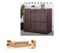 QIYFOZ Weather Resistant Flower Stand Air Conditioner Cover Solid Wood Air Conditioning Frame For Outside Unit Decorative Privacy Screen Storage Shelf Condensing Unit Protective