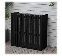 QIYFOZ Weather Resistant Flower Stand Air Conditioner Cover Solid Wood Air Conditioning Frame For Outside Unit Decorative Privacy Screen Storage Shelf Condensing Unit Protective