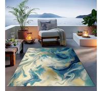 QIYFOZ Yellow Decorative 3D Printed Carpet for Girls Bedroom Large 47x71 inches Area Rug with Liquid Gold Abstract Pattern Soft Flannel Crawl Mat for Kids Room Stylish Rug for Living Room Floor