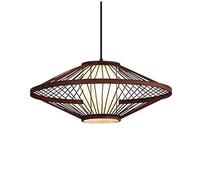 QIYHB Modern Chinese Bamboo Chandelier Bamboo Art Restaurant Bar Ceiling Lamp Aisle Corridor Zen Bamboo Weaving Small Pendant Light E27/E26 Edison Lighting