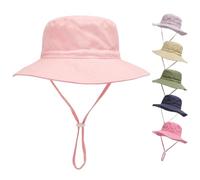 QIYIENDIAN Baby Sun Hat Wide Brim Beach Bucket Hat for Infant Toddler and Kids UPF 50+