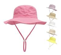 QIYIENDIAN Baby Sun Hat Wide Brim Beach Bucket Hat for Infant Toddler and Kids UPF 50+