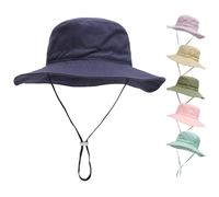 QIYIENDIAN Baby Sun Hat Wide Brim Beach Bucket Hat for Infant Toddler and Kids UPF 50+