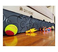 QIYIHOME Under Bed Blocker, Gap Bumper Stopping Things Going Under Bed or Sofa Couch, Toys Blocker for Pets - Easy to Install, 7" Height x 90" Length, Fits Cal King Size Bed, Black