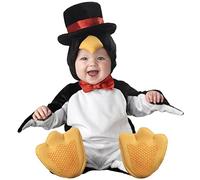 QIYUANT Baby Hooded Romper Costume Lined Penguin Grils Boys Carnival Halloween Trick or Treat Party Photograph 0-3 Years Fleece Onesie 80 (6-12 Months)