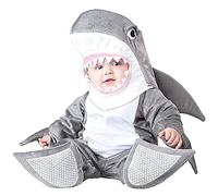QIYUANT Baby Hooded Romper Costume Lined Shark Grils Boys Carnival Halloween Trick or Treat Party Photograph 0-3 Years Fleece Onesie 80 (6-12 Months)