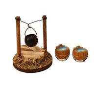 QIYUDUOLA 1/12 Miniature Country Life Scene Realistic Dollhouses Rural Scene Decoration with Hanging Stove Firewood