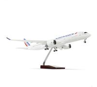 QIYUMOKE 1/144 France A350 18-Inch Large Die-Cast Model for Airbus A350 Aircraft Model Kit with Stand Sky Jumbo Airliner Model Airplane Display Collector's Model Kit as Gift