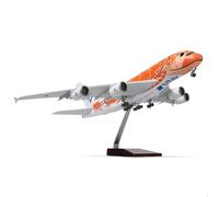 QIYUMOKE 1/160 A380 ANA Orange Turtle 18 Inch Large Die-Cast Model Kit for Airbus A380 Aircraft Model Kit with Stand Sky Jumbo Airliner Model Plane Display Collector's Model Kit as Gift