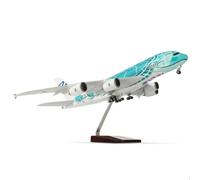 QIYUMOKE 1/160 ANA A380 - Green Turtle - Large Diecast Model - 18 inches - Airplane Modeling Kit with Sky Jumbo Airliner Stand - Display - Modeling Kit