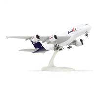 QIYUMOKE 1/240 A380 Airplane Model with Stand for FedEx 12 inch | for Airbus A380 Aircraft Model, collectible aircraft, aviation lover gift, office display and collection