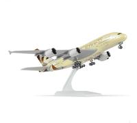 QIYUMOKE 1/240 A380 Model Airplane for Etihad Model Airplanes with Stand (12 Inch Length) Pre-assembled Model Kit for Adults - Creative Gifts from the Aviation Industry