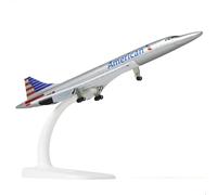 QIYUMOKE 1/300 Scale AA Concorde Diecast Metal Airplane Model Kit with Stand Fantasy Concorde Model Plane for Adult Creative Decorations or Aircraft Souvenirs (7.9-Inch L)