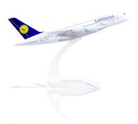 QIYUMOKE 1/400 Compatible for Lufthansa A380 Metal Model Plane with Stand