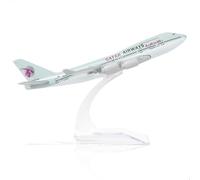QIYUMOKE 1/400 Qatar 747 Alloy Plane Model Kits -747 Diecast Metal Airplane Model with Stand (6 inches Long) Airways Boeing Model Plane Gifts for Aviation Enthusiasts, Desktop Display Decorations