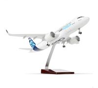 QIYUMOKE A320 Neo Prototype 1:100 Scale Die-Cast Airbus A320 Model Kit with Stand (14" L) Pre Assembled Model Airplane for Adults Aviation Creative Gifts