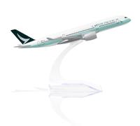 QIYUMOKE A350 Cathay Pacific 1/400 Die-cast Metal Airplane Model with Stand(5.7 inches) -Airbusa350 China Airlines Alloy Model Airplane for Aviation Enthusiast Gift, Desktop Display Decorations