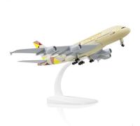 QIYUMOKE A380 1/300 Die-cast Metal Airplane Model -A380 Sky Jumbo etihad380 Model Plane with Stand (7.5 inches Long) for Aviation Enthusiast Gift or Display Decorations
