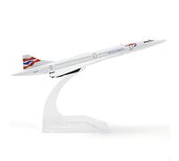 QIYUMOKE Concorde Die-Cast Metal Aircraft Model - 1:400 Alloy Concorde Model Mini Airplane with Stand for Display or Gifts| British Airways