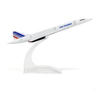 QIYUMOKE Concorde Die-Cast Metal Aircraft Model - 1:400 Alloy Concorde Model Mini Airplane with Stand for Display or Gifts| Air France