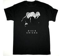 qizen Men's The Chicks Band Shirt Dixie Chicks T-Shirt Vintage Retro Music T-Shirt Balck L