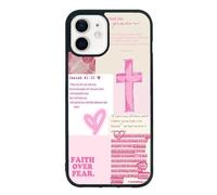 qizjio Bible Verse Phone Case Shockproof Protective Pink Cross Cases for iPhone 11