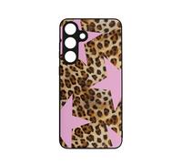 qizjio Cheetah Print Phone Case Shockproof Protective Leopard Y2K Star Phone Cover for Samsung Galaxy A35 5G