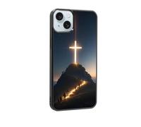 qizjio Christian Phone Case for iPhone 15 Plus, Cross - Jesus Faith God Cover, Bible Verse Style, Pilgrimage Design
