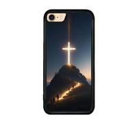 qizjio Christian Phone Case for iPhone 7/8/SE, Cross - Jesus Faith God Cover, Bible Verse Style, Pilgrimage Design