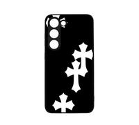 qizjio Cross Heart Phone Case Shockproof Protective Trendy Phone Cover for Samsung Galaxy S23